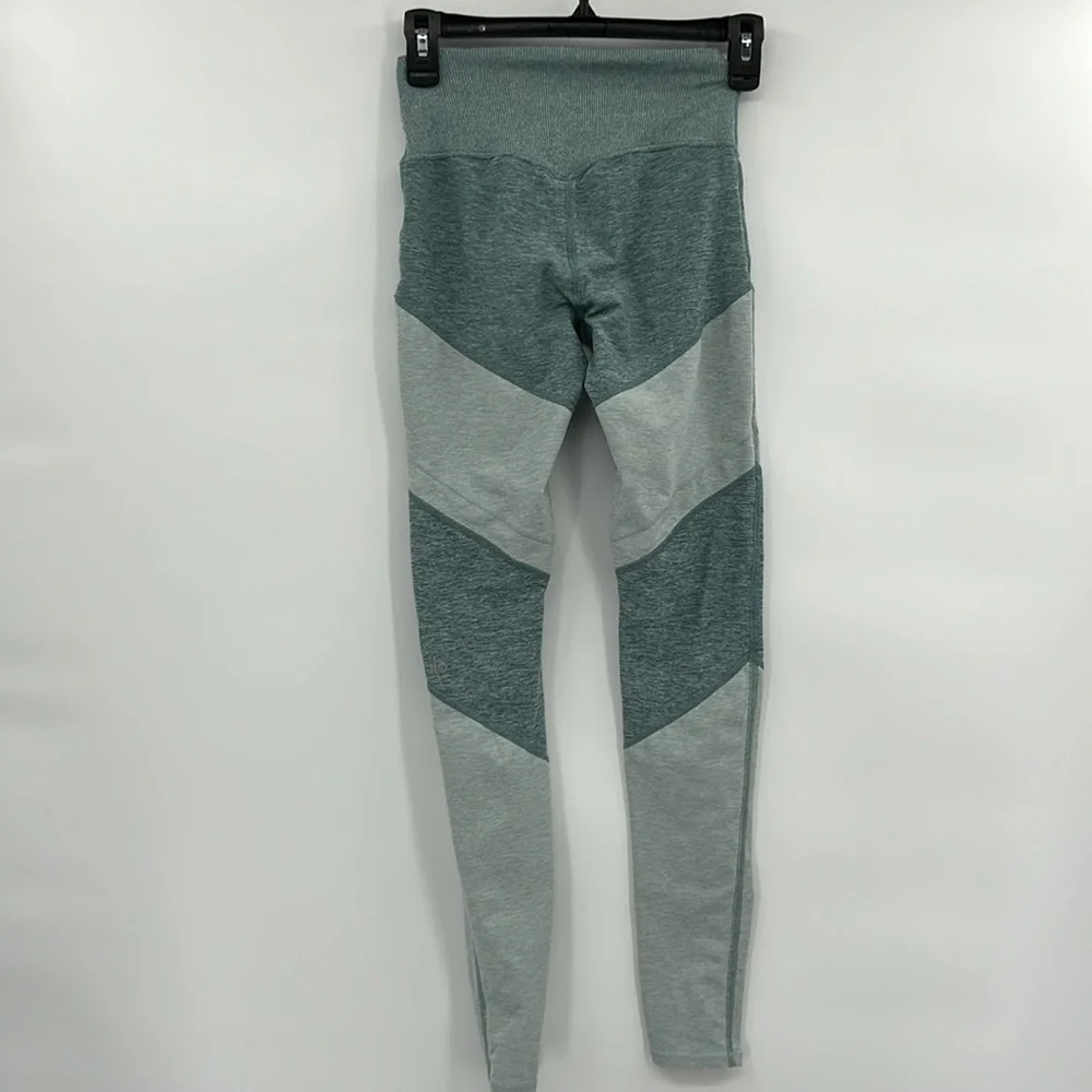 ALO Yoga Womens Alosoft‎ Sheila Leggings Size XS Seagrass Heather Workout Gym
